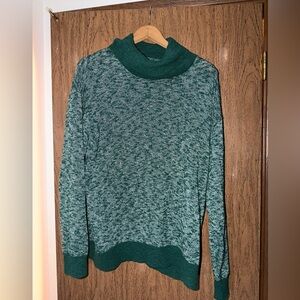 LL Bean Signature Green Turtleneck Sweater